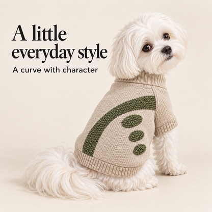 Pebble Arc Knit Dog Sweater