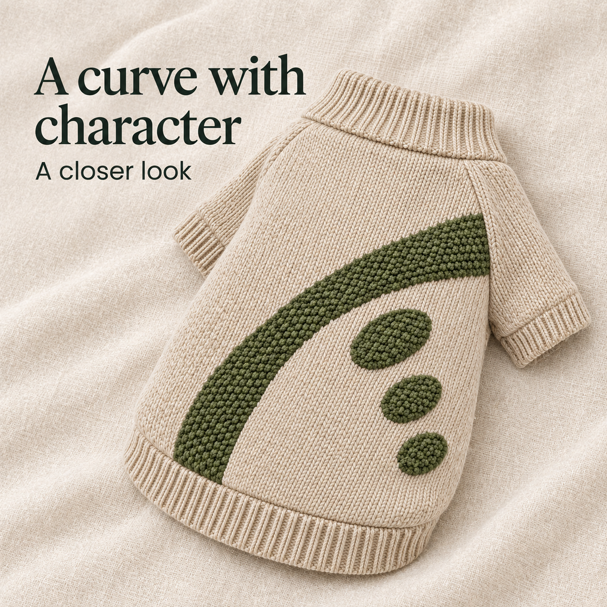 Pebble Arc Knit Dog Sweater