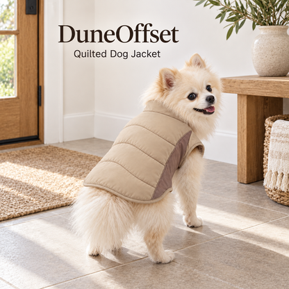 Dune Offset Quilted Dog Jacket