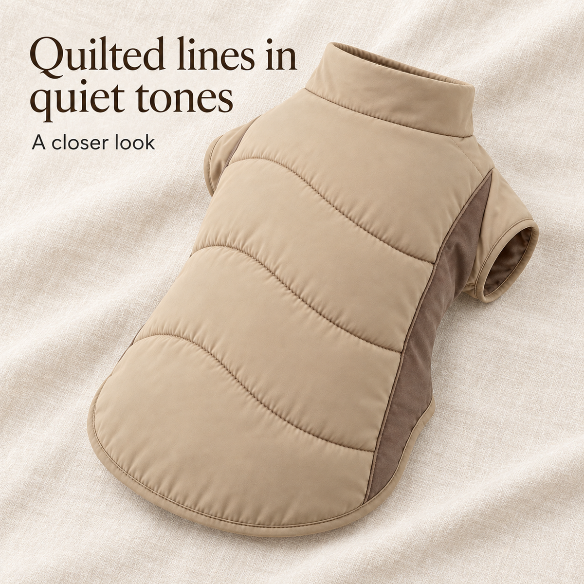 Dune Offset Quilted Dog Jacket