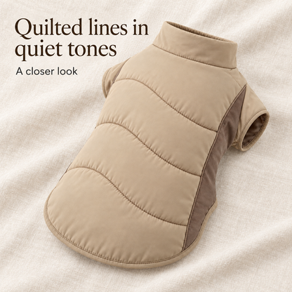 Dune Offset Quilted Dog Jacket