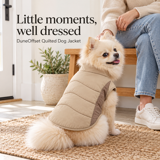 Dune Offset Quilted Dog Jacket
