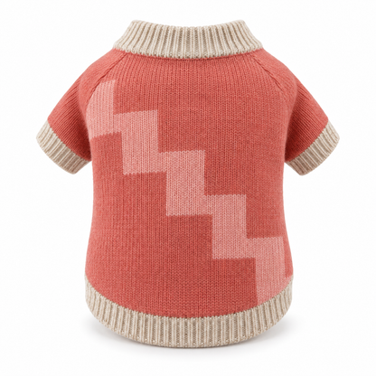 Coral Step Knit Dog Cardigan