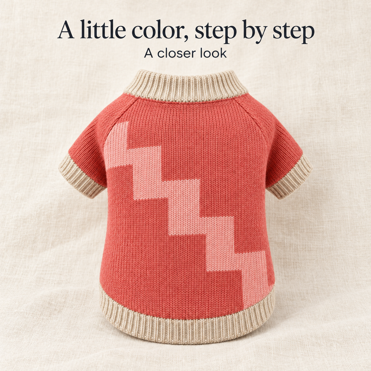 Coral Step Knit Dog Cardigan