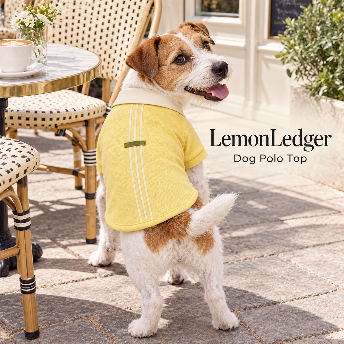 Lemon Stitch Dog Polo Shirt