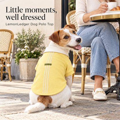 Lemon Stitch Dog Polo Shirt