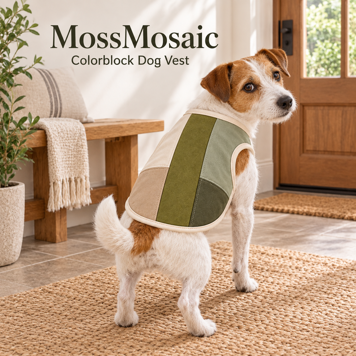 Moss Mosaic Colorblock Dog Vest