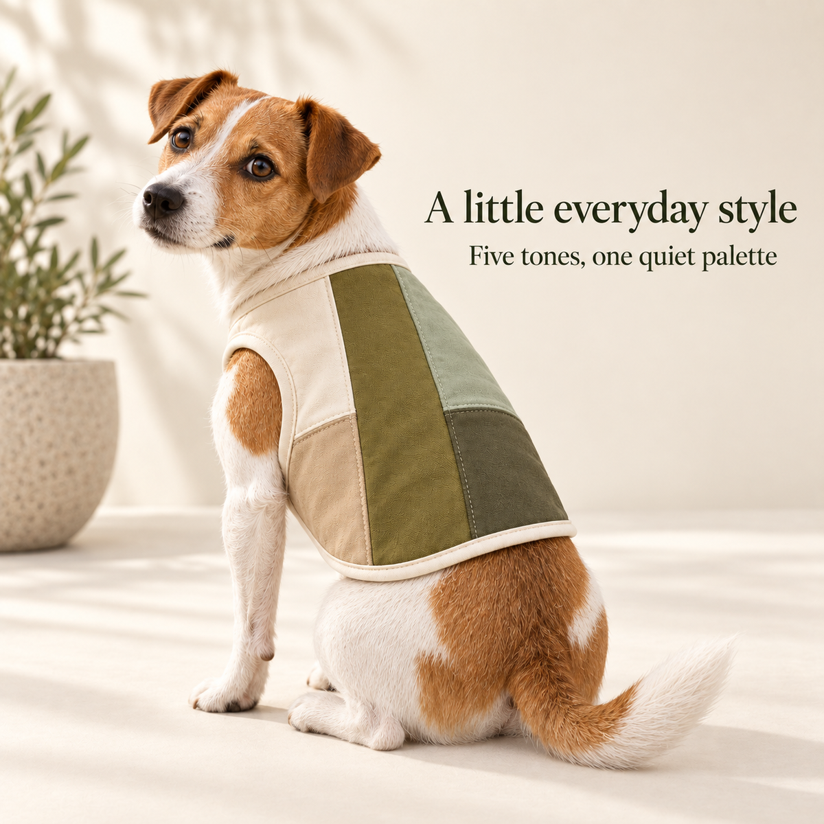 Moss Mosaic Colorblock Dog Vest