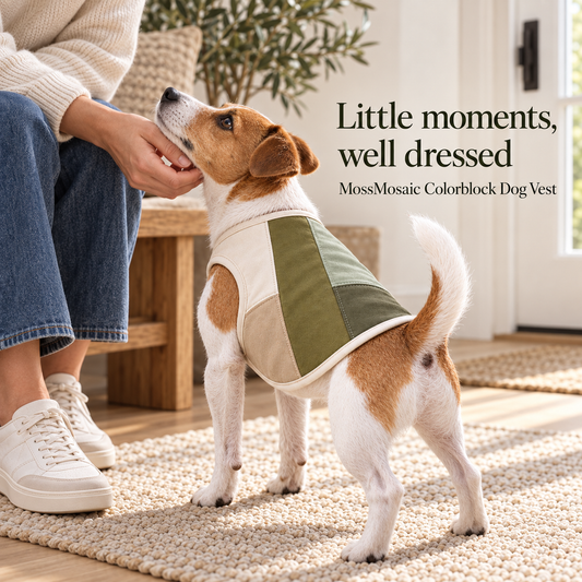 Moss Mosaic Colorblock Dog Vest