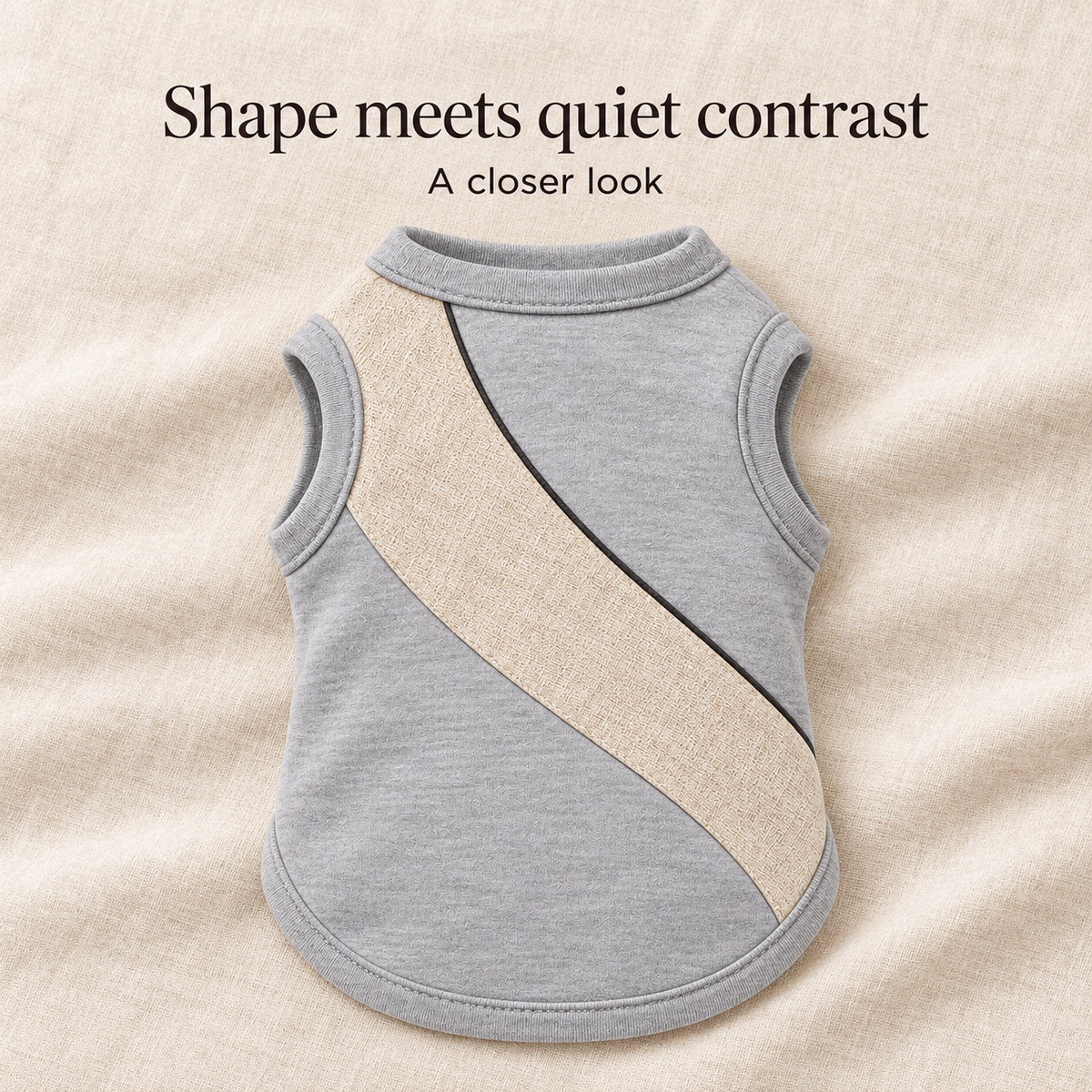 Stone Ribbon Colorblock Dog Vest