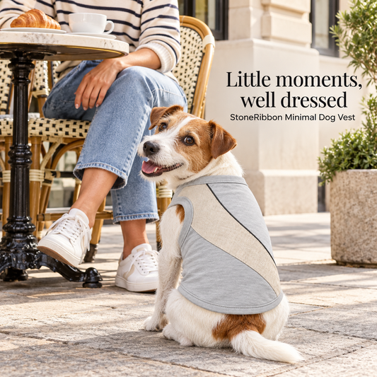 Stone Ribbon Colorblock Dog Vest
